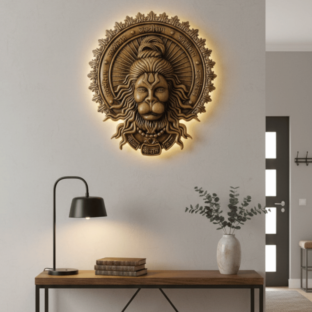 Handcrafted Lord Hanuman Wall Statue - Image 3