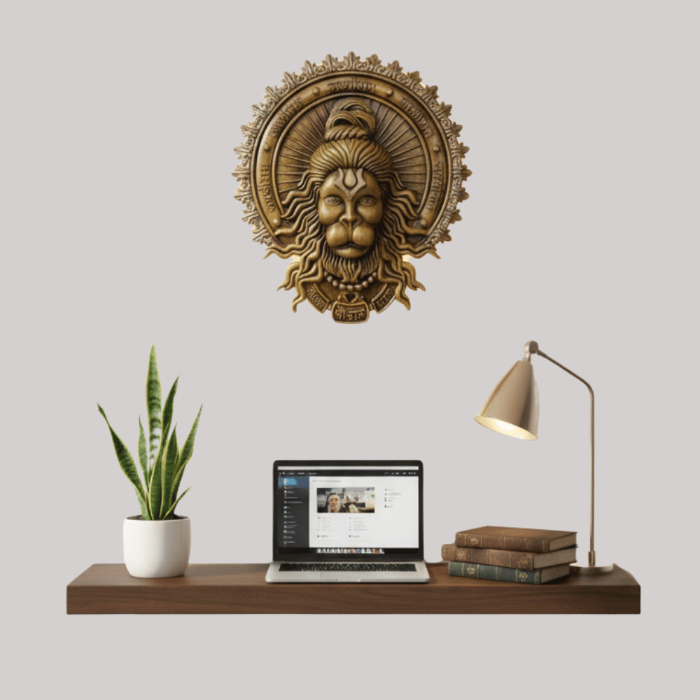 Handcrafted Lord Hanuman Wall Statue - Image 2