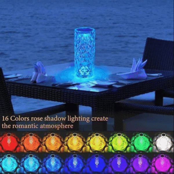 Rose Crystal Diamond LED Lamp - Image 4