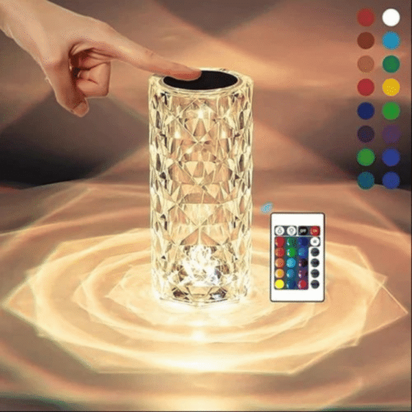 Rose Crystal Diamond LED Lamp - Image 5